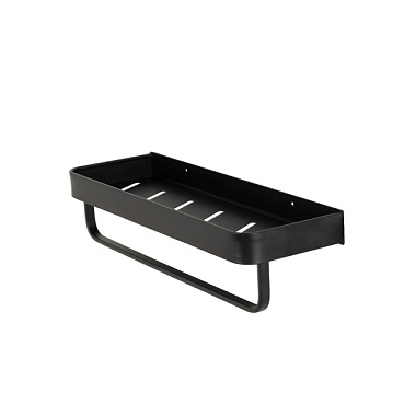 Полка Fora Axe с полотенцедержателем прямая черная FOR-AXE033BL***