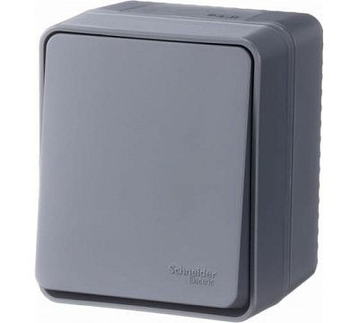 Выключатель Schneider Electric Atlasdesign Profi54 одноклавишный IP54 10 АХ антрацит ATN544011