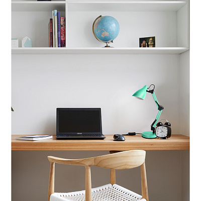 Светильник настольный Camelion Loft KD-331 C16 металл/пластик выкл.на проводе мятный 40W E27 741938