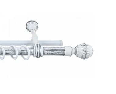 Карниз Legrand Валанс У-шина пластик белое серебро/патина 240 см d28