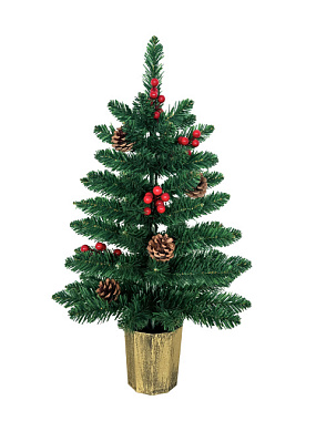 Елка Феникс-Презент с вращающимся заводным механизмом музыкальная натуральные шишки 60 см 94913