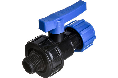 Кран Политэк ТПК-Аква шаровой разъемный с ВР d20*1/2" 554222012