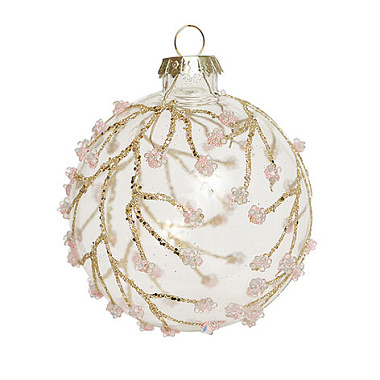 Шар Holiday Classics Цветущая сакура стекло прозрачное 8 см YQL1582