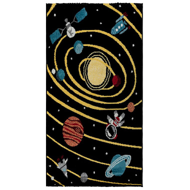 Ковер Color 0,8*1,5 м прямоугольник H551A BLACK/YELLOW