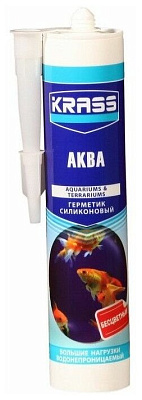 Герметик Krass Аква для аквариумов силиконовый бесцветный 300 мл 8310613
