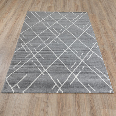 Ковер Daria Прямоугольник 1*2 м GREY/WHITE L348A