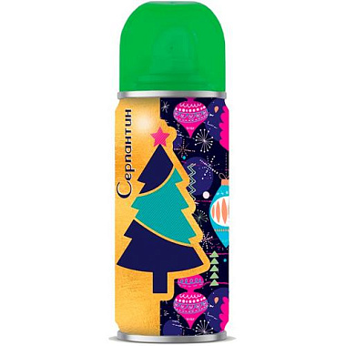 Серпантин синтетический в спрее для новогоднего декорирования зеленый 86511