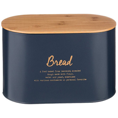 Хлебница Agness Navy Style 2в1 ночной синий 34*18*20 см 790-303**