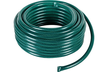 Шланг Вихрь поливочный ПВХ трехслойный армированный зеленый 1/2 25 м 73/7/2/13