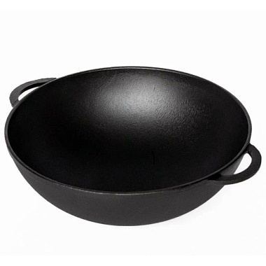 Сковорода Гардарика Wok чугунная с 2-мя ручками 260 мм 1026