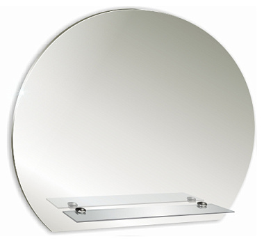 Зеркало Серебряные зеркала Елена с полкой 57*48 см 00000035