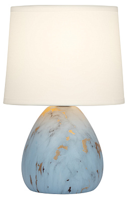 Лампа настольная Rivoli Damaris с абажуром керамика голубая с золотом 1*Е14 40 Вт 7048-501***