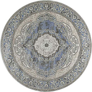 Ковер Авалон Rimma Lux 1,6*1,6 м Круг 36868J L.GREY/BLUE
