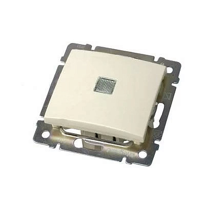 Механизм выключателя Legrand Valena 1-кл. слоновая кость с подсветкой СП DIY-упаковка 695601***