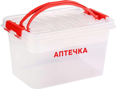 Контейнер Альтернатива Аптечка прямоугольный с ручками со вставкой 7 л М7582