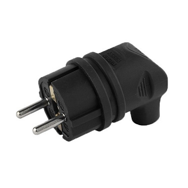 Вилка AY-KA угловая каучук 2P+PE 1*16А 220-24V IP44 5511200