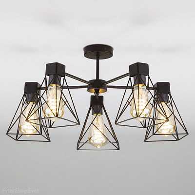 Люстра Eurosvet Trappola черный 70107/5***