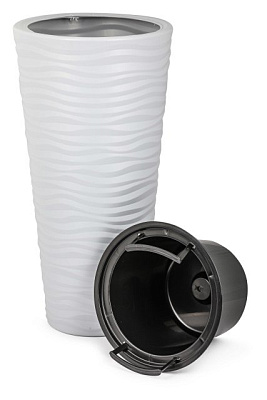 Кашпо Альтернатива Оазис 5/25л со вставкой серый М8076