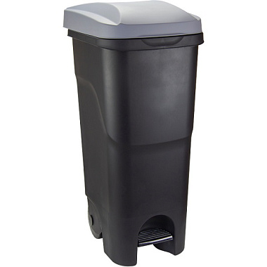 Бак Idea с педалью на колесах серый 85 л М 2399