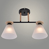 Люстра Росток XA1630B/2 BK+WOOD черный/дерево 2*60W E27 d455 h295 HN25 988391306