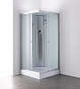 Душевая кабина Eva Gold F101WS-Q квадр низк поддон рифл стекло бел стен хром мат проф 4к 100*100 см