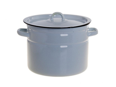 Кастрюля эмалированная без рисунка 9 л 2с200г