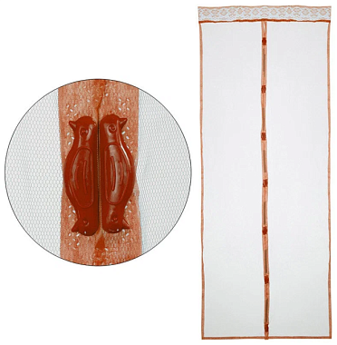 Сетка антимоскитная Рыжий кот Капутомоскито на магнитах коричневый 311268