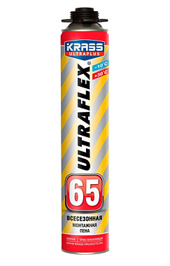 Пена монтажная Krass Ultraflex 65 всесезонная пистолетная 0,8 л 9591615