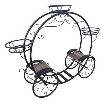 Цветочница Карета 3 горшка + полки 16010403