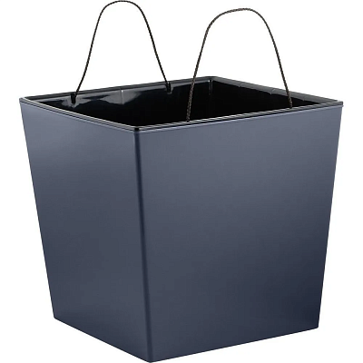 Горшок InGreen London Cube для цветов c дренажной вставкой вулканический серый 11,6 л IG780110026