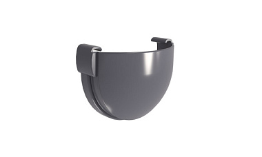 Заглушка желоба Grand Line универсальная ПВХ GL 120/87 RAL 7024 Графит