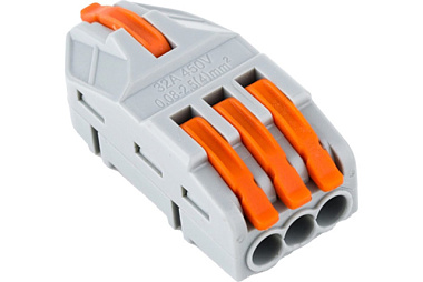 Клемма Duwi разветвительная рычажковая 1*3 4мм² 4шт 26665 9