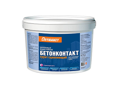 Грунтовка Оптимист G 109 Бетонконтакт акриловая сцепляющая универсальная 3 кг OPG030