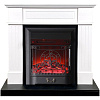 Каминокомплект InterFlame портал Найтон разборный с эл вставкой Majestic LUX/BLACK черный/белый