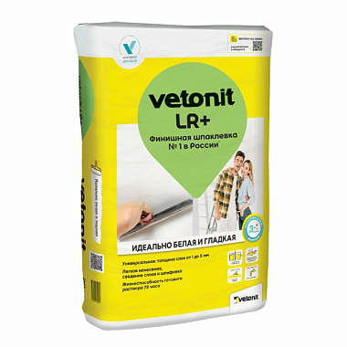 Шпаклевка Vetonit LR+ финишная полимерная 20 кг