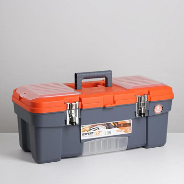 Ящик для инструментов Blocker Expert 22" с мет. замками серо-свинц./оранжевый BR3932ЧРОР