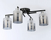 Люстра Ambrella TR303212/4 BK/CH/SM/FR черный/хром/дымчатый/белый мат E27*4 max 60W D515*200