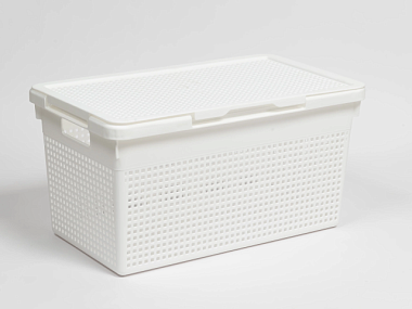 Корзина Violet Лофт с крышкой белый 21 л 562106