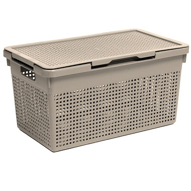Корзина Violet Лофт с крышкой латте 21 л 562120