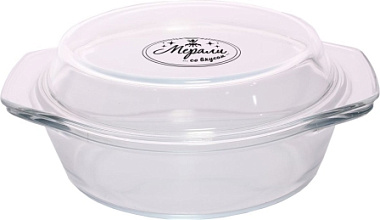 Кастрюля с крышкой Мерали из жаростойкого стекла 2,5 л КК-2500/МКК-2500    