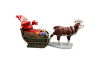 Новогодняя фигура Санта - Клаус на санях с оленем 12502