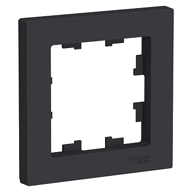 Рамка Schneider Electric Atlasdesign однопостовая карбон ATN001001