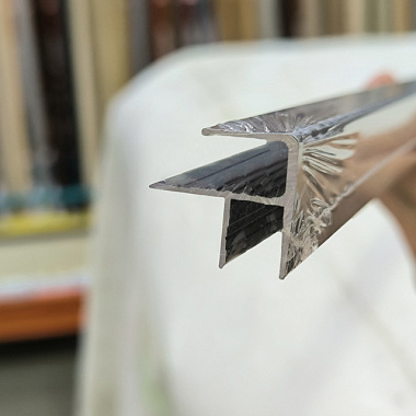 Профиль Cezar Panel S угловой алюминиевый черный 1 м W-AL-P.S-C35-100