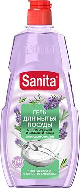 Средство для мытья посуды Санита Лаванда и розмарин 450 г***