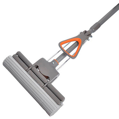 Швабра отжимная с телескопической ручкой с двумя роликами отжима 28 см HY9001