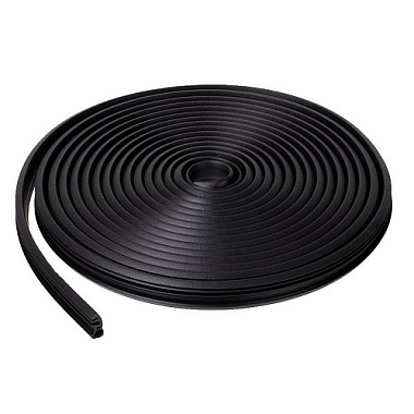 Уплотнитель декоративный технологического паза универсальный для окон профиль черный 5,5 м 1501022