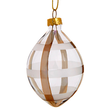Новогоднее подвесное украшение Подвес с золотом из стекла 8*5,5*5,5 см 79066***