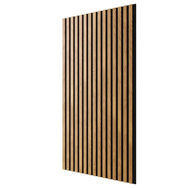 Панель Artiva гибкая акустическая черный войлок/рейки МДФ дуб золотой 1200*600*9 мм/25*6 мм