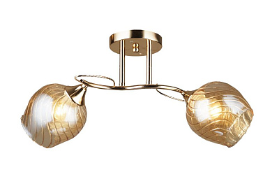 Люстра потолочная Milosh Gold Е27 2*60Вт H275*D445 мм 0669CL-2GD