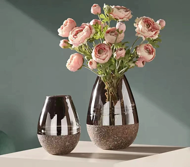 Ваза стеклянная коричневый D13*H17 см 4630270063120